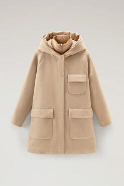 Woolrich Sideline Parka 2 In 1 In Lana Riciclata Manteco - Donna - Marrone -Offerta Economica Vestiario CFWWOU0944FRUT3492 7391 4