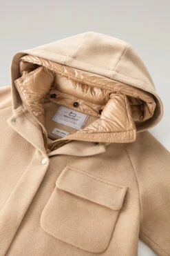 Woolrich Sideline Parka 2 In 1 In Lana Riciclata Manteco - Donna - Marrone -Offerta Economica Vestiario CFWWOU0944FRUT3492 7391 5