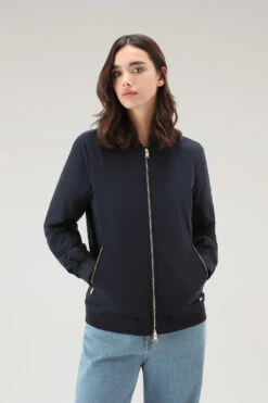 Woolrich Bomber Charlotte In Urban Touch - Donna - Blu