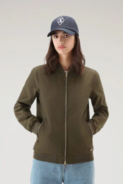 Woolrich Bomber Charlotte In Urban Touch - Donna - Verde