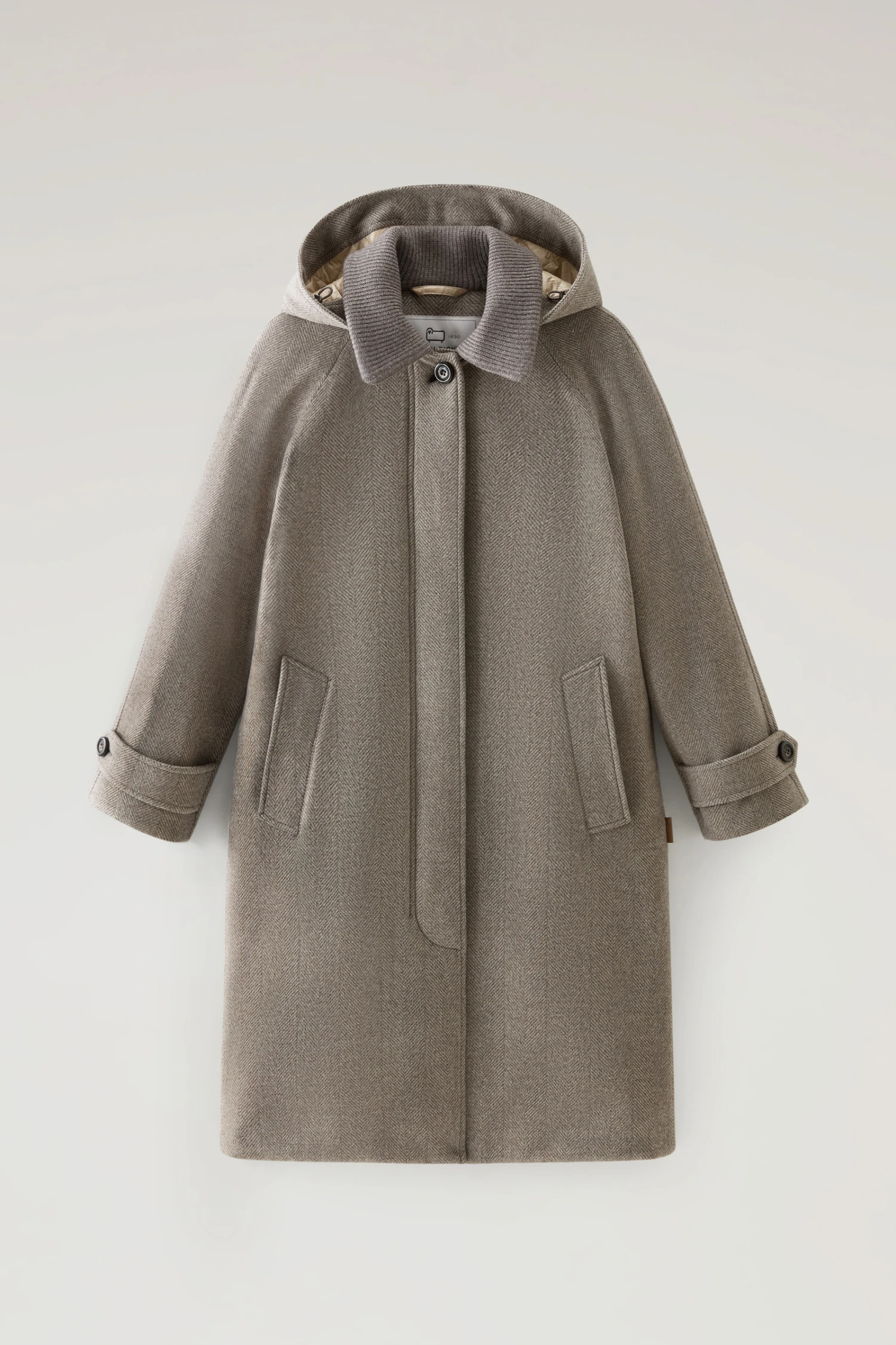 Woolrich Cappotto In Pura Lana Vergine Realizzato Con Un Tessuto Loro Piana - Donna - Marrone 7 Woolrich Cappotto In Pura Lana Vergine Realizzato Con Un Tessuto Loro Piana - Donna - Marrone - immagine 5