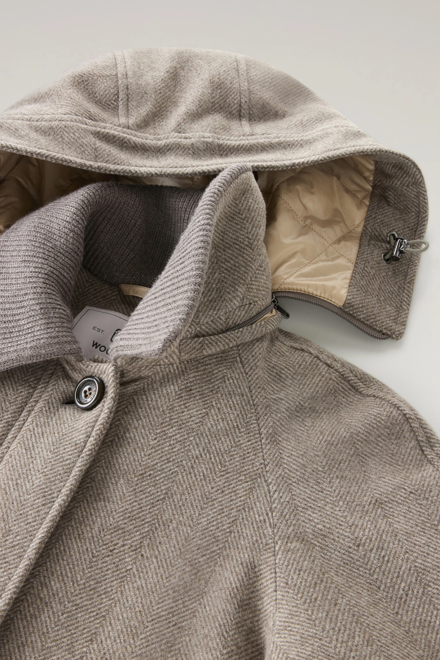 Woolrich Cappotto In Pura Lana Vergine Realizzato Con Un Tessuto Loro Piana - Donna - Marrone 9 Woolrich Cappotto In Pura Lana Vergine Realizzato Con Un Tessuto Loro Piana - Donna - Marrone - immagine 7