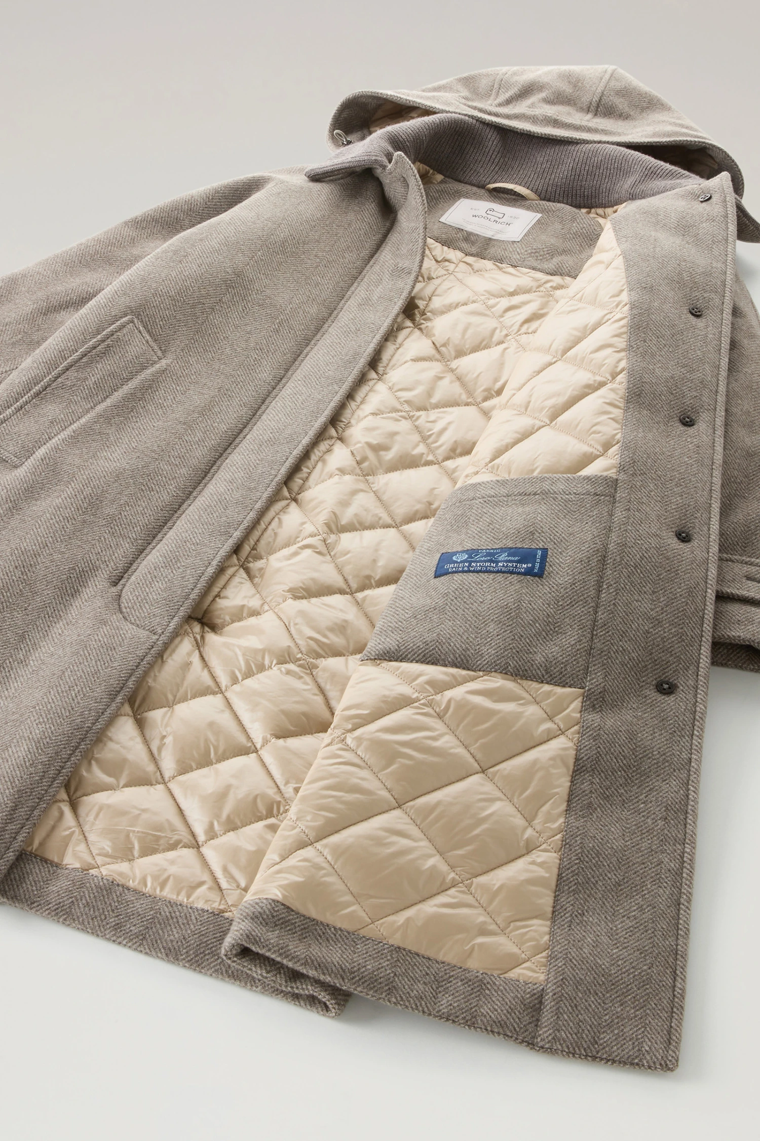 Woolrich Cappotto In Pura Lana Vergine Realizzato Con Un Tessuto Loro Piana - Donna - Marrone 11 Woolrich Cappotto In Pura Lana Vergine Realizzato Con Un Tessuto Loro Piana - Donna - Marrone - immagine 9