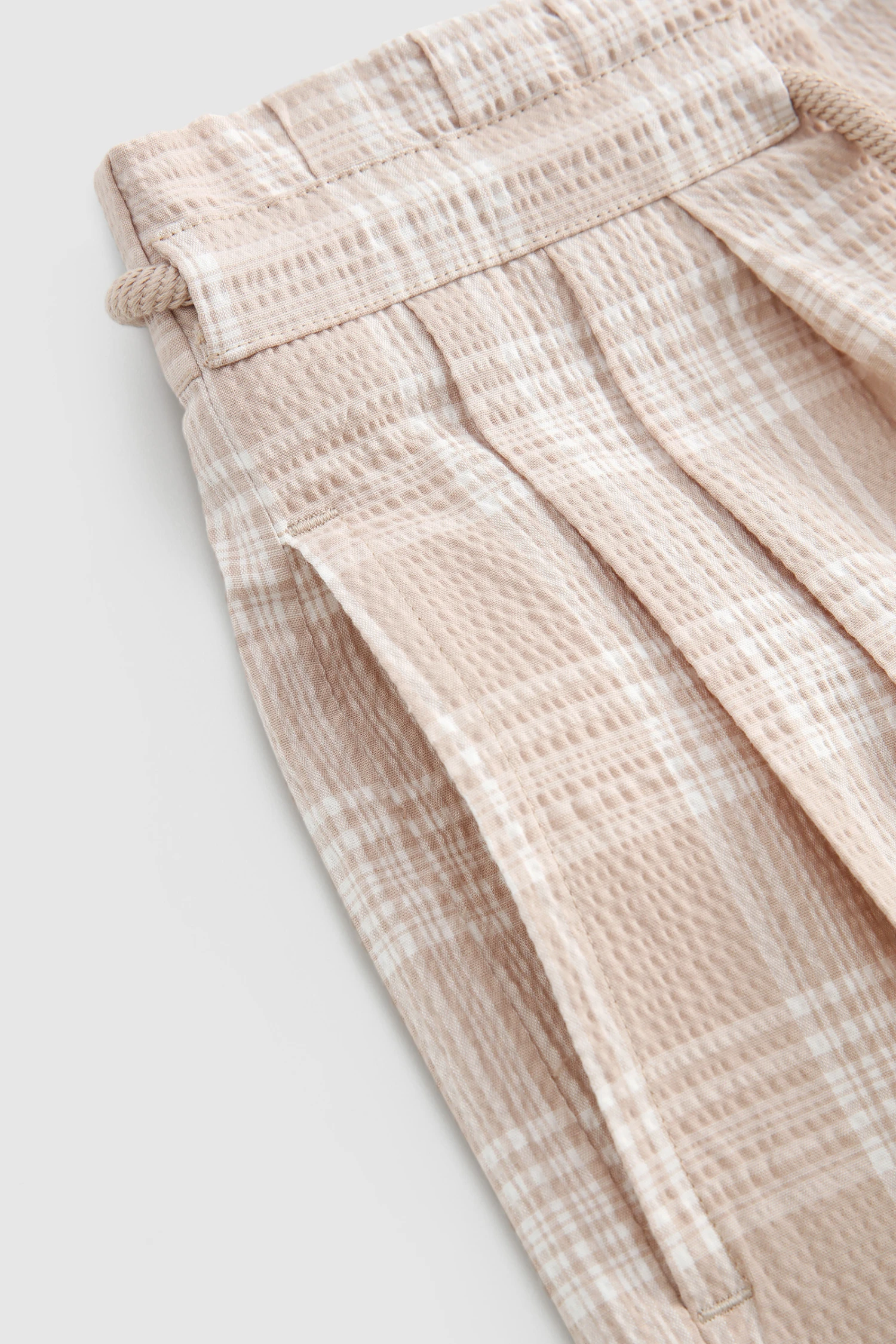 Woolrich Pantaloncini In Cotone Seersucker - Donna - Beige 9 Woolrich Pantaloncini In Cotone Seersucker - Donna - Beige - immagine 7