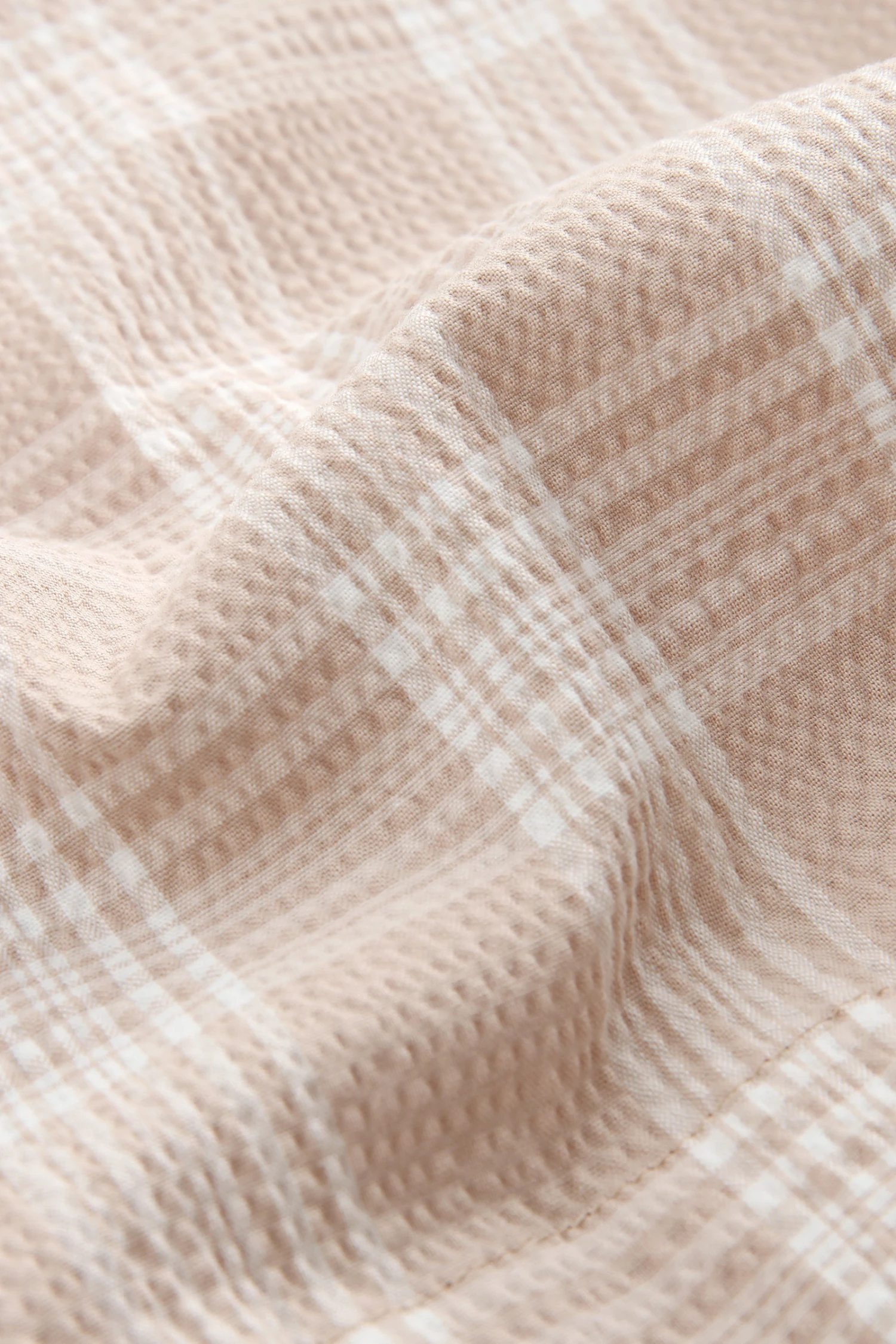 Woolrich Pantaloncini In Cotone Seersucker - Donna - Beige 11 Woolrich Pantaloncini In Cotone Seersucker - Donna - Beige - immagine 9