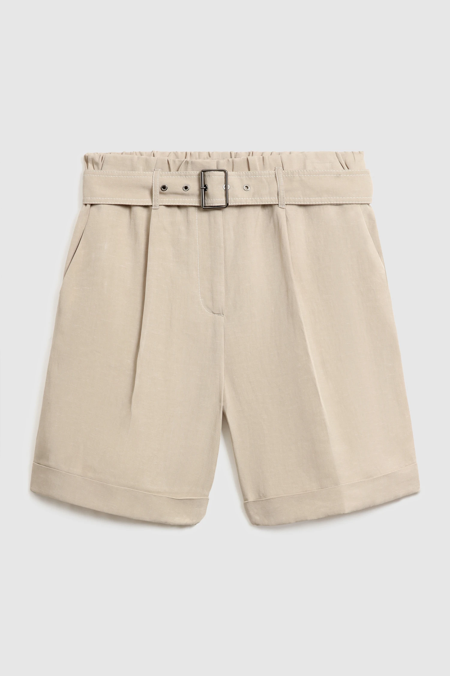 Woolrich Pantaloncini Outdoor In Misto Lino - Donna - Beige 6 Woolrich Pantaloncini Outdoor In Misto Lino - Donna - Beige - immagine 4