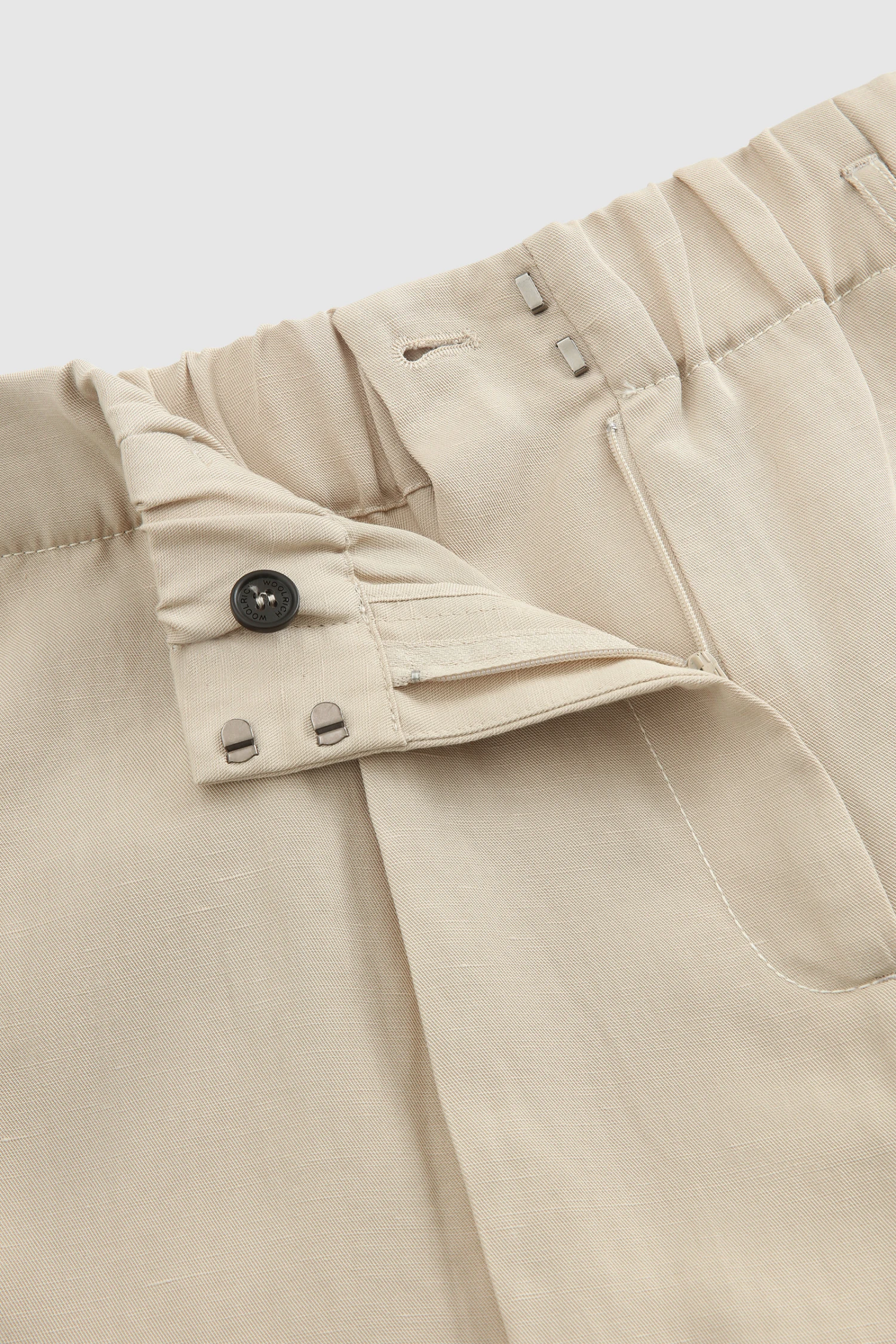 Woolrich Pantaloncini Outdoor In Misto Lino - Donna - Beige 7 Woolrich Pantaloncini Outdoor In Misto Lino - Donna - Beige - immagine 5