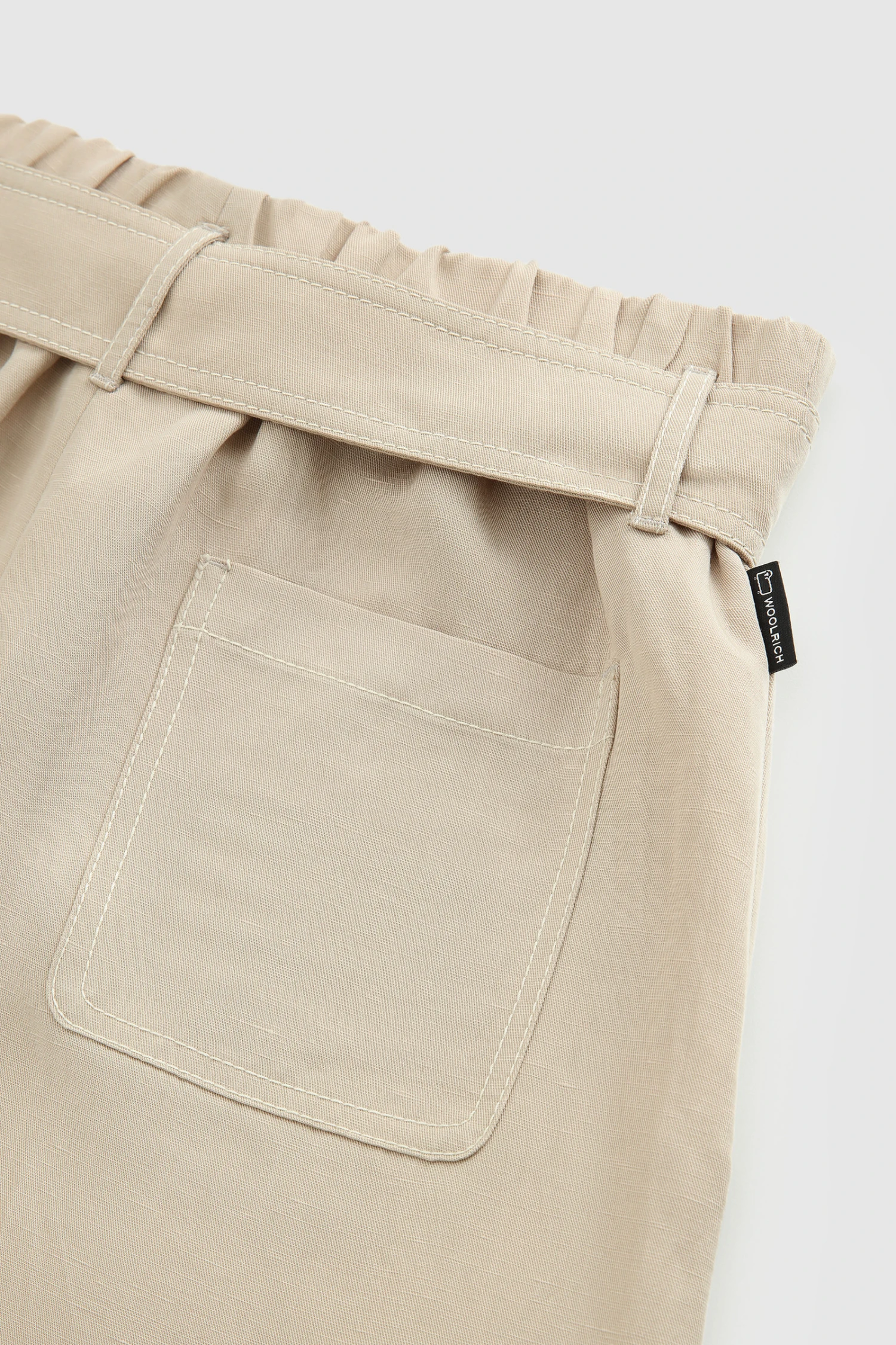 Woolrich Pantaloncini Outdoor In Misto Lino - Donna - Beige 9 Woolrich Pantaloncini Outdoor In Misto Lino - Donna - Beige - immagine 7