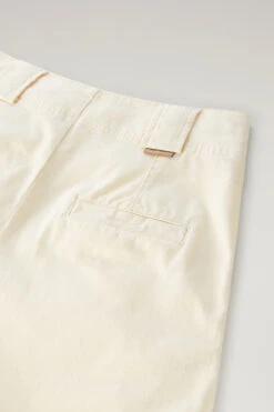 Woolrich Pantaloncini In Twill Di Cotone Elasticizzato Tinti In Capo - Donna - Bianco -Offerta Economica Vestiario CFWWSH0025FRUT3343 8743 6