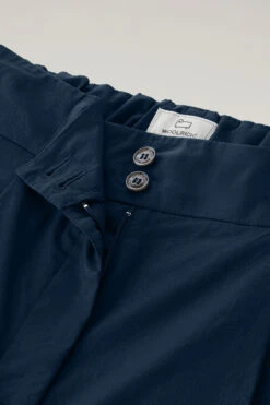 Woolrich Pantaloncini In Popeline Di Puro Cotone - Donna - Blu -Offerta Economica Vestiario CFWWSH0027FRUT3027 3989 4