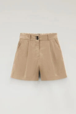 Woolrich Pantaloncini In Popeline Di Puro Cotone - Donna - Beige 12 Woolrich Pantaloncini In Popeline Di Puro Cotone - Donna - Beige -Offerta Economica Vestiario CFWWSH0027FRUT3027 8925 3