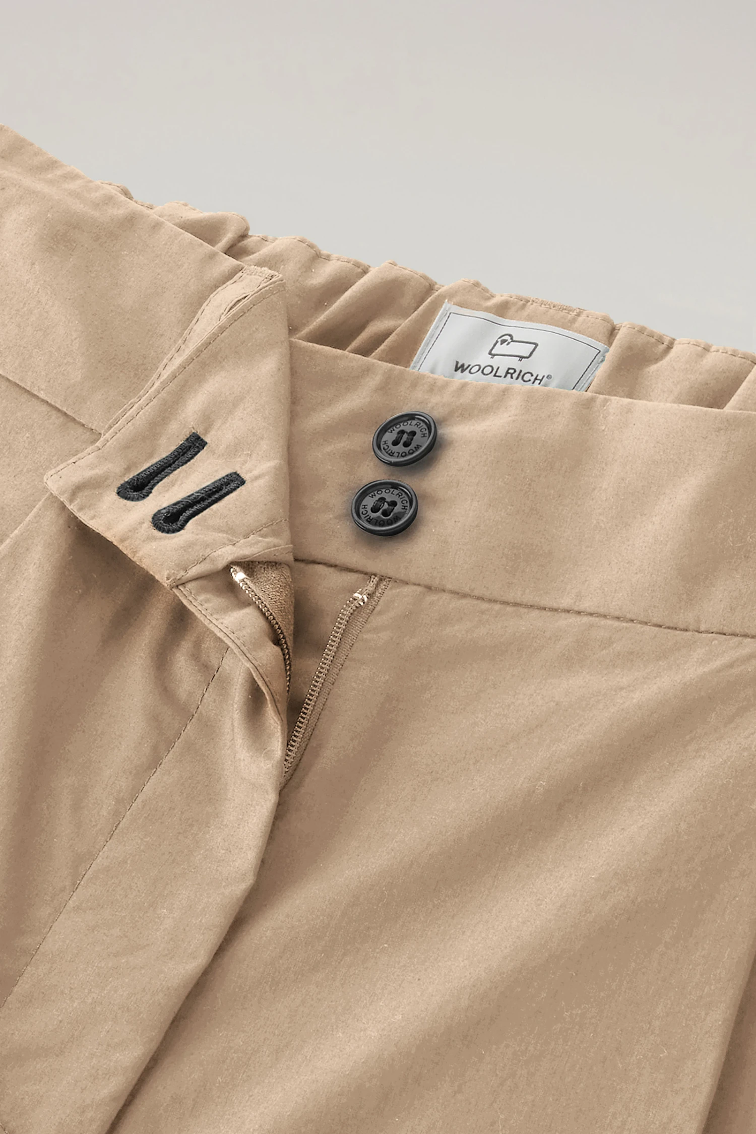 Woolrich Pantaloncini In Popeline Di Puro Cotone - Donna - Beige 7 Woolrich Pantaloncini In Popeline Di Puro Cotone - Donna - Beige - immagine 5