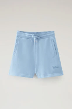 Woolrich Pantaloncini Leggeri In Puro Cotone - Donna - Blu -Offerta Economica Vestiario CFWWSH0029FRUT3024 30052 3