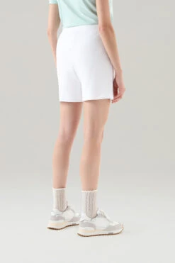Woolrich Pantaloncini Leggeri In Puro Cotone - Donna - Bianco -Offerta Economica Vestiario CFWWSH0029FRUT3024 8041 2