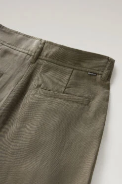 Woolrich Pantaloncini In Misto Lino Con Tasche - Donna - Verde -Offerta Economica Vestiario CFWWSH0030FRUT3043 614 6