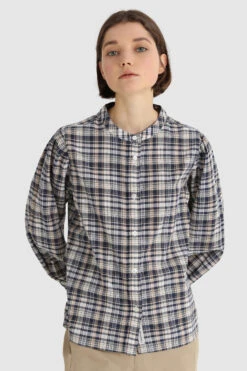Woolrich Camicia In Cotone Con Maniche Ad Aletta - Donna - Blu
