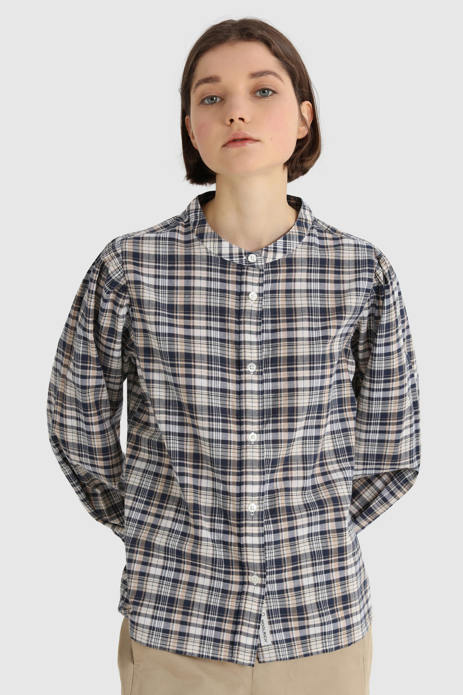 Woolrich Camicia In Cotone Con Maniche Ad Aletta - Donna - Blu 3 Woolrich Camicia In Cotone Con Maniche Ad Aletta - Donna - Blu