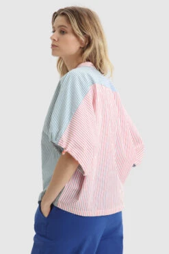 Woolrich Blusa In Popeline Di Cotone Con Maniche Regolabili - Donna - Blu -Offerta Economica Vestiario CFWWSI0120FRUT2952 31045 2