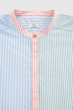 Woolrich Blusa In Popeline Di Cotone Con Maniche Regolabili - Donna - Blu -Offerta Economica Vestiario CFWWSI0120FRUT2952 31045 4