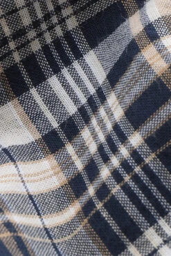 Woolrich Blusa In Misto Lino Con Stampa A Quadri - Donna - Blu -Offerta Economica Vestiario CFWWSI0131FRUT2909 30109 7