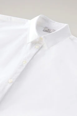 Woolrich Blusa A Maniche Corte In Popeline Di Puro Cotone - Donna - Bianco -Offerta Economica Vestiario CFWWSI0154FRUT3027 8041 5