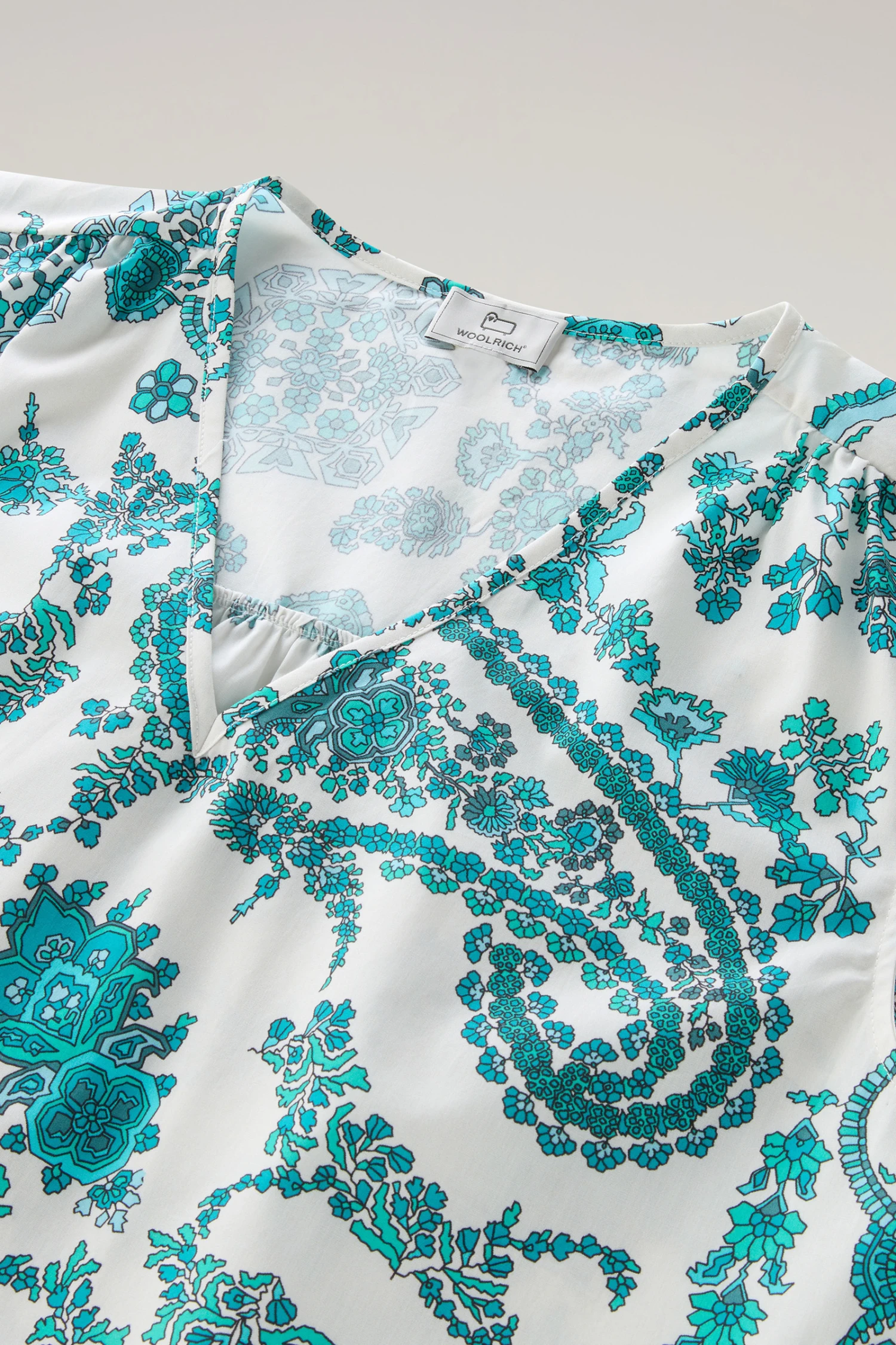 Woolrich Blusa Smanicata In Popeline Di Puro Cotone - Donna - Blu 8 Woolrich Blusa Smanicata In Popeline Di Puro Cotone - Donna - Blu - immagine 6