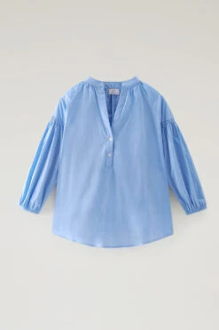 Woolrich Blusa In Chambray Di Puro Cotone - Donna - Blu -Offerta Economica Vestiario CFWWSI0165FRUT3357 30052 4