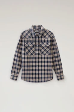 Woolrich Camicia A Quadri In Flanella Leggera - Donna - Blu 15 Woolrich Camicia A Quadri In Flanella Leggera - Donna - Blu -Offerta Economica Vestiario CFWWSI0166FRUT3180 30035 4