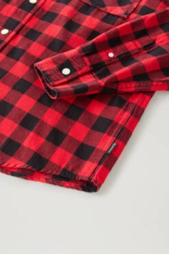 Woolrich Camicia A Quadri In Flanella Leggera - Donna - Rosso -Offerta Economica Vestiario CFWWSI0166FRUT3180 5397 6