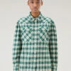 Woolrich Camicia A Quadri In Flanella Leggera - Donna - Verde -Offerta Economica Vestiario CFWWSI0166FRUT3180 6599