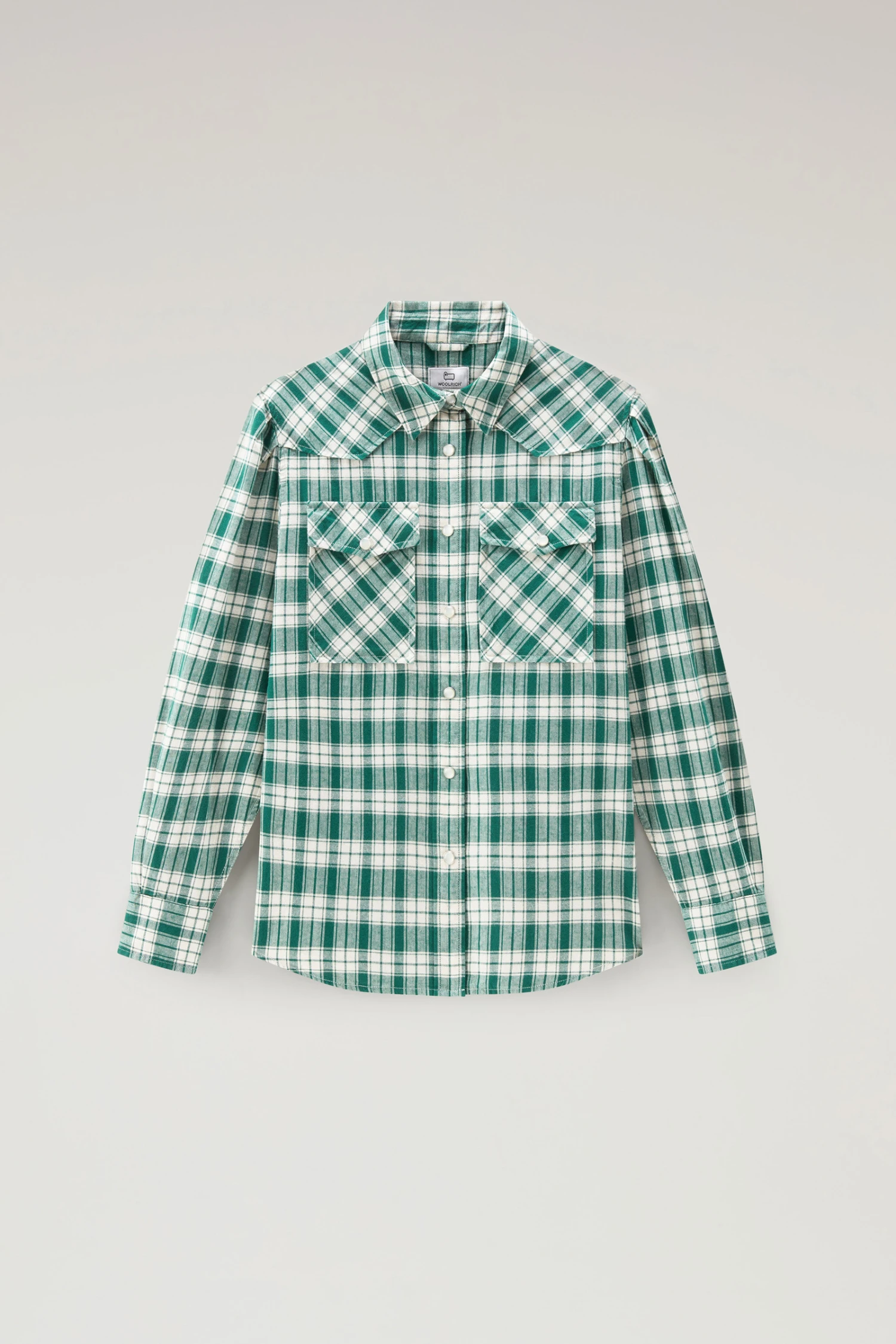 Woolrich Camicia A Quadri In Flanella Leggera - Donna - Verde 7 Woolrich Camicia A Quadri In Flanella Leggera - Donna - Verde - immagine 5