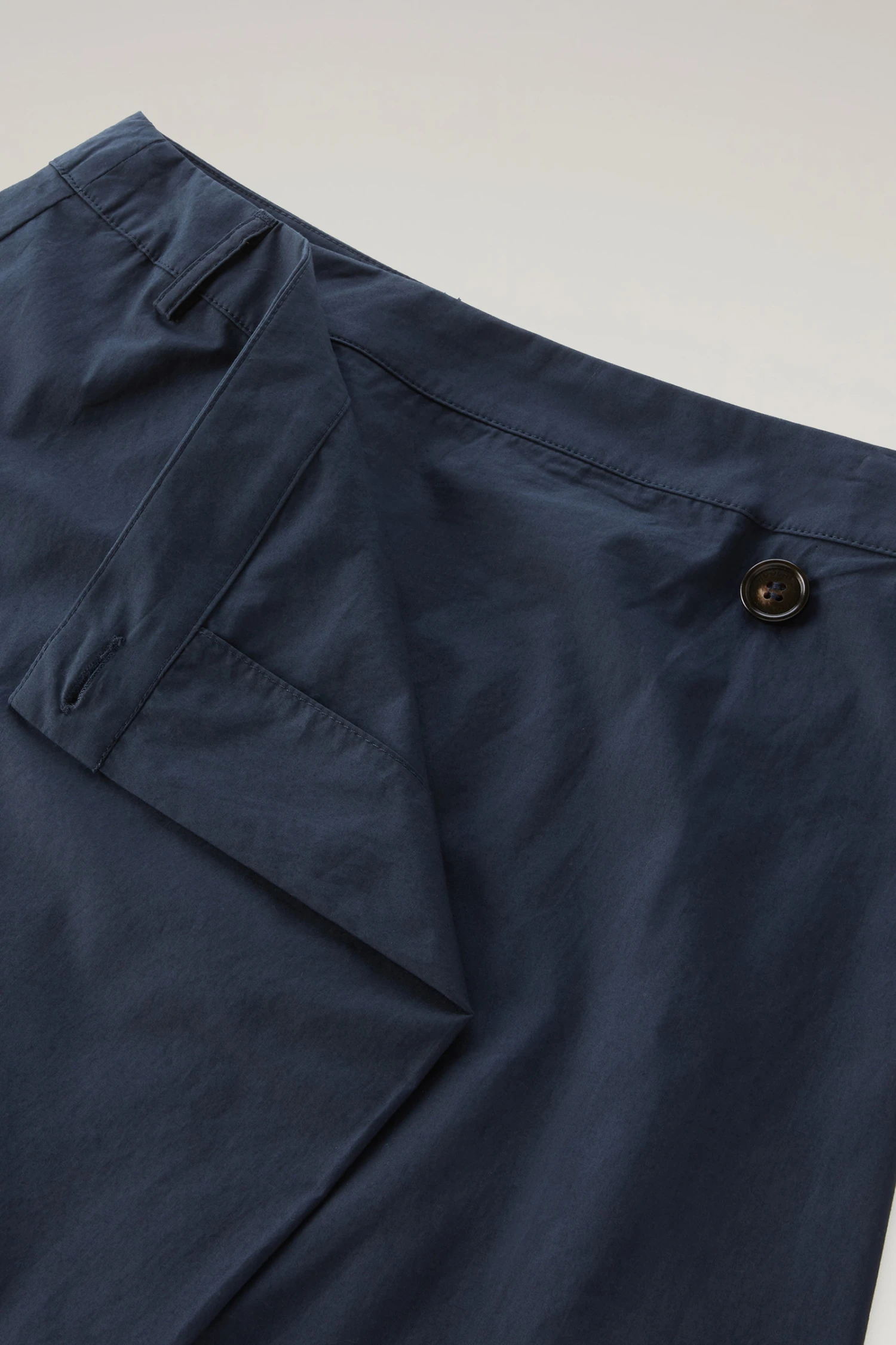 Woolrich Gonna A Portafoglio In Popeline Di Puro Cotone - Donna - Blu 7 Woolrich Gonna A Portafoglio In Popeline Di Puro Cotone - Donna - Blu - immagine 5