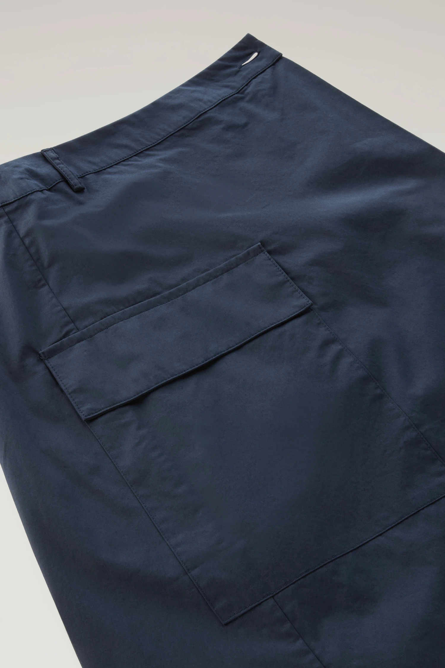 Woolrich Gonna A Portafoglio In Popeline Di Puro Cotone - Donna - Blu 8 Woolrich Gonna A Portafoglio In Popeline Di Puro Cotone - Donna - Blu - immagine 6