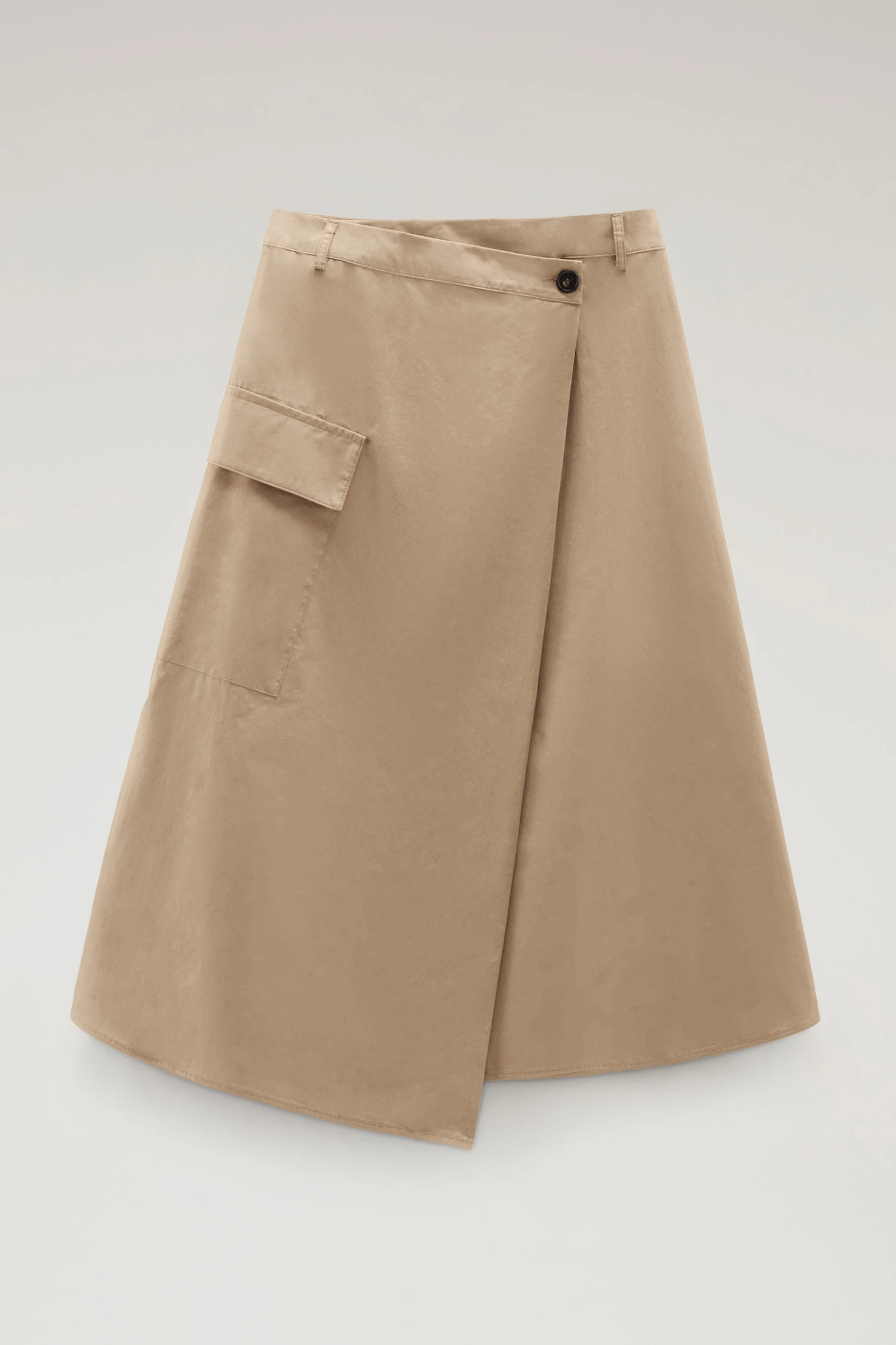 Woolrich Gonna A Portafoglio In Popeline Di Puro Cotone - Donna - Beige 6 Woolrich Gonna A Portafoglio In Popeline Di Puro Cotone - Donna - Beige - immagine 4