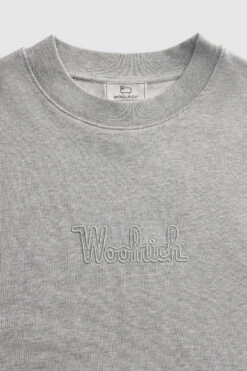 Woolrich Felpa Girocollo Con Logo Frontale Ricamato - Donna - Grigio -Offerta Economica Vestiario CFWWSW0081FRUT3024 117 4