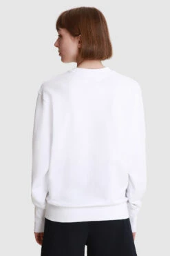Woolrich Felpa Girocollo Con Logo Frontale Ricamato - Donna - Bianco 13 Woolrich Felpa Girocollo Con Logo Frontale Ricamato - Donna - Bianco -Offerta Economica Vestiario CFWWSW0081FRUT3024 8041 2