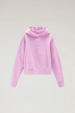 Woolrich Felpa Con Cappuccio In Puro Cotone Con Logo Ricamato - Donna - Rosa 14 Woolrich Felpa Con Cappuccio In Puro Cotone Con Logo Ricamato - Donna - Rosa -Offerta Economica Vestiario CFWWSW0082FRUT3024 4376 4