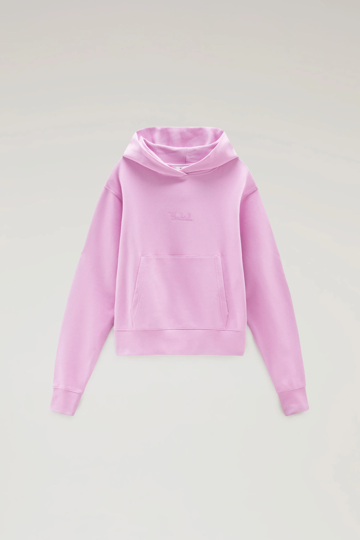 Woolrich Felpa Con Cappuccio In Puro Cotone Con Logo Ricamato - Donna - Rosa 7 Woolrich Felpa Con Cappuccio In Puro Cotone Con Logo Ricamato - Donna - Rosa - immagine 5