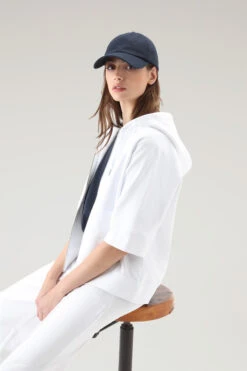 Woolrich Felpa In Puro Cotone Con Cappuccio E Maniche A Tre Quarti - Donna - Bianco 12 Woolrich Felpa In Puro Cotone Con Cappuccio E Maniche A Tre Quarti - Donna - Bianco -Offerta Economica Vestiario CFWWSW0113FRUT3024 8041 3