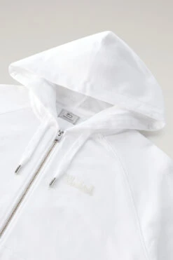 Woolrich Felpa In Puro Cotone Con Cappuccio E Maniche A Tre Quarti - Donna - Bianco 14 Woolrich Felpa In Puro Cotone Con Cappuccio E Maniche A Tre Quarti - Donna - Bianco -Offerta Economica Vestiario CFWWSW0113FRUT3024 8041 5