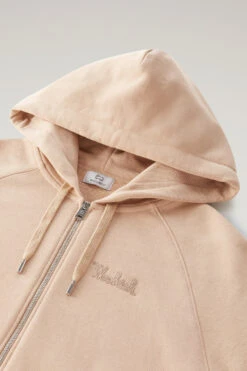 Woolrich Felpa In Puro Cotone Con Cappuccio E Maniche A Tre Quarti - Donna - Beige -Offerta Economica Vestiario CFWWSW0113FRUT3024 8925 5