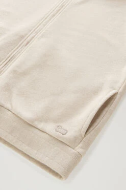 Woolrich Felpa Con Zip E Cappuccio In Misto Cotone E Lino - Donna - Beige 18 Woolrich Felpa Con Zip E Cappuccio In Misto Cotone E Lino - Donna - Beige -Offerta Economica Vestiario CFWWSW0114FRUT3371 4377 7