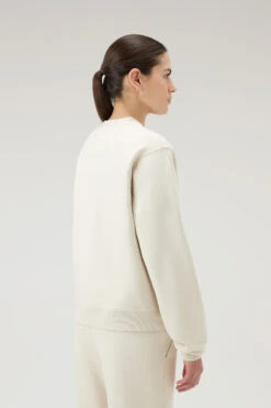 Woolrich Felpa Girocollo Con Logo Ricamato - Donna - Bianco -Offerta Economica Vestiario CFWWSW0115FRUT3164 8743 2