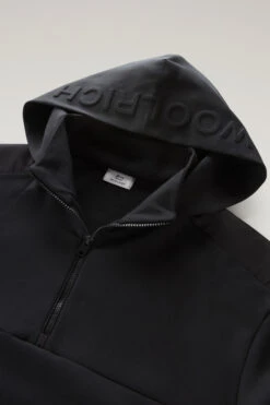 Woolrich Felpa Con Cappuccio In Misto Cotone Con Dettagli In Nylon - Donna - Nero -Offerta Economica Vestiario CFWWSW0120FRUT3497 100 5