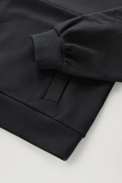 Woolrich Felpa Con Cappuccio In Misto Cotone Con Dettagli In Nylon - Donna - Nero -Offerta Economica Vestiario CFWWSW0120FRUT3497 100 6