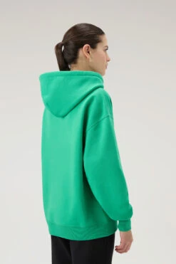 Woolrich Felpa Ivy In Misto Cotone Con Cappuccio - Donna - Verde -Offerta Economica Vestiario CFWWSW0123FRUT3164 600 2