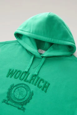 Woolrich Felpa Ivy In Misto Cotone Con Cappuccio - Donna - Verde -Offerta Economica Vestiario CFWWSW0123FRUT3164 600 5