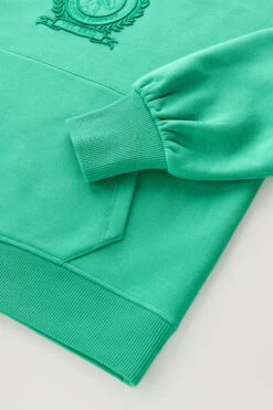 Woolrich Felpa Ivy In Misto Cotone Con Cappuccio - Donna - Verde -Offerta Economica Vestiario CFWWSW0123FRUT3164 600 6