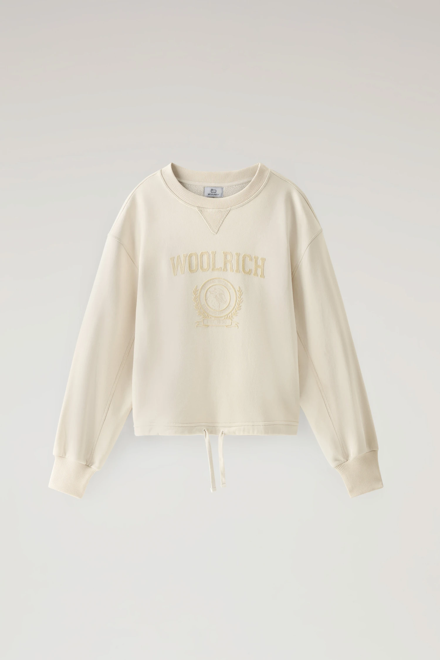 Woolrich Felpa Ivy Girocollo In Misto Cotone - Donna - Bianco 7 Woolrich Felpa Ivy Girocollo In Misto Cotone - Donna - Bianco - immagine 5