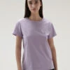 Woolrich T-shirt In Cotone Organico Con Logo - Donna - Lilla 2 Woolrich T-shirt In Cotone Organico Con Logo - Donna - Lilla -Offerta Economica Vestiario CFWWTE0068FRUT2926 4370